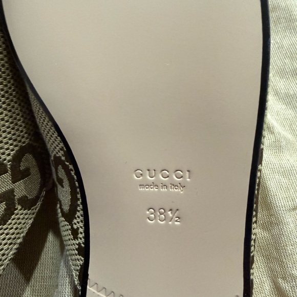 NWB Gucci Beige and Brown GG Canvas Horsebit Mules Size 38.5 - Picture 6 of 10